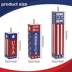 Extra Large 3-Piece Wooden Firecracker Set – Perfect for Patriotic Celebrations