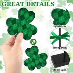 3 PCS St. Patrick’s Day Wooden Signs Irish Themed Shamrocks Tiered Tray Decor…