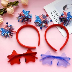 Festive 4 PCS Independence Day Accessories – Comfortable Headbands & Sunglasses