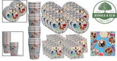 Medieval Knight Birthday Party Supplies Set for 16 Guests with Tableware Kit