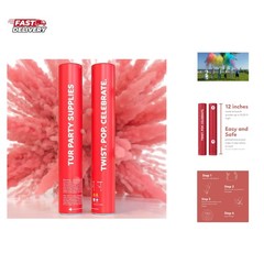 Red Powder Cannons Smoke Bombs Biodegradable Poppers | 2 Pack | Launch 25 ft …