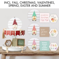 Beautiful Tiered Tray Decor Set for Christmas – Interchangeable All Season De…