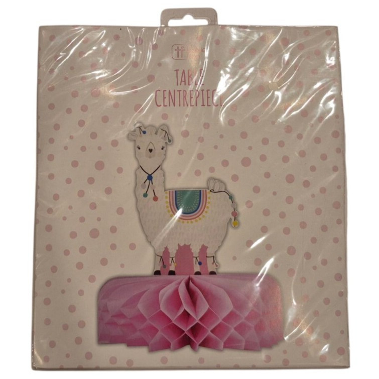 Llama Honeycomb Table Centerpiece Pink White Baby Shower Birthday Party Decor