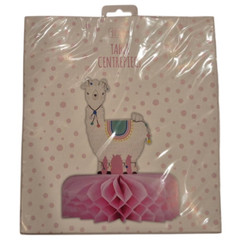 Llama Honeycomb Table Centerpiece Pink White Baby Shower Birthday Party Decor