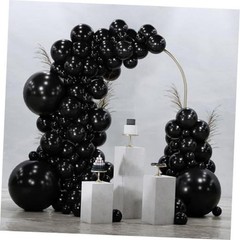Black Balloons 128 pcs Different Sizes of 18 12 10 5 Inch Black Black-y18