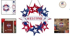 250th Anniversary Red, White, and Blue Welcome Wall Sign – Memorial Day Decor