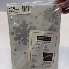 LumaBase Plastic Luminaria Lanterns, 12 Count (Pack of 1), Snowflake