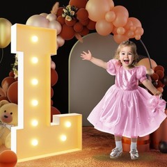 3FT Block Marquee Letters Light Up L Large Cardboard Wedding Birthday Party