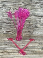 20 Pink Pineapple Swizzle Sticks 9.5″ tall Great 4 Adult Beverages Cocktail Tiki