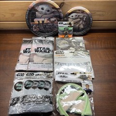 Star Wars Birthday Party Decorations Mandalorian Tablecloth Banner Plates Napkin