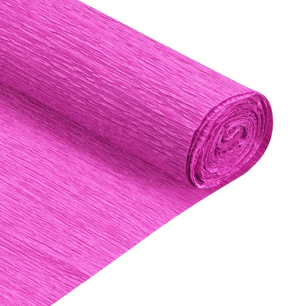 2pcs Crepe Paper Rolls DIY Decoration 8ft Long 20 Inch Wide, Hot Pink