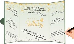 Green and Gold Birthday Decorations for Women Men, Creative Birthday Guest Si…