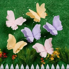 Butterfly Party Decorations Hanging Butterfly Decorations 6Pcs Crepe Paper Ga…