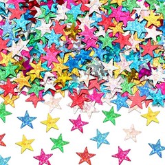 Rainbow Star Confetti Glitter Scatter Metallic Sequin Sprinkles Decor