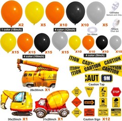 151Pcs Construction Party Decorations Birthday Supplies Construction Balloon …
