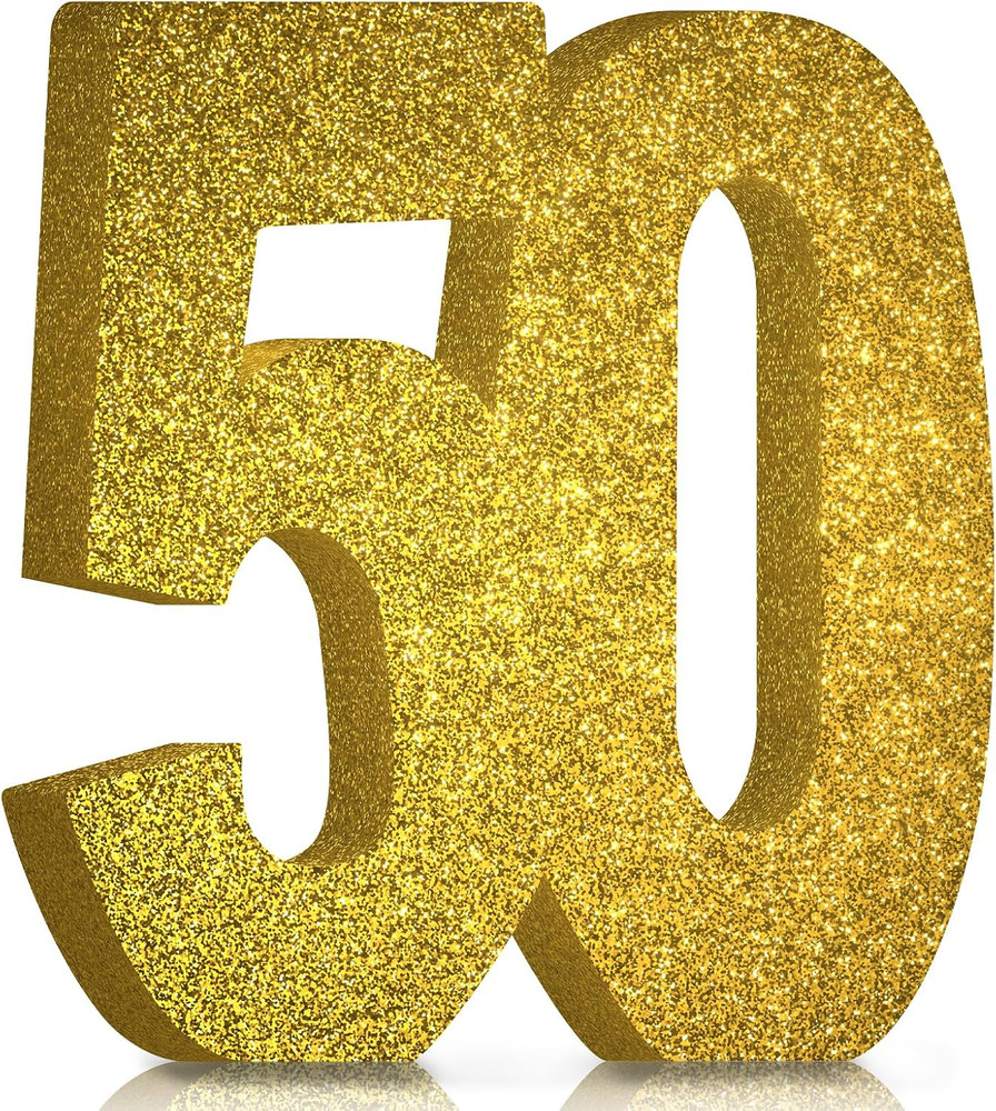 50Th Birthday Decorations for Men and Women,50Th Anniversary Decorations,Gold Gl