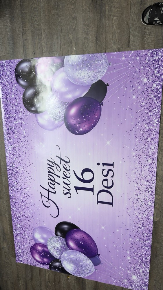banner for sale 6×4 custom name and age