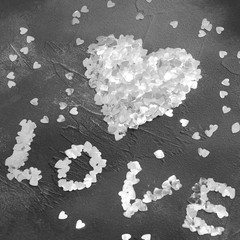 60g Silver Metallic Heart Shaped Glitter Mylar Table Confetti Decorations