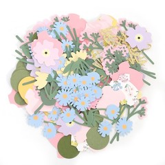 Baby in Bloom Party Decorations Confetti 220 PCS Pink Gold Floral Wild Flower