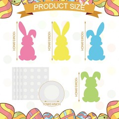 108 Pcs Small Easter Bunny Paper Cutouts Rabbit Die Cut Classroom Wall Decor