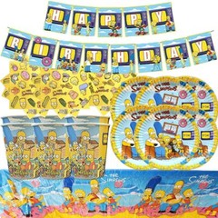 SIMPSONS GIFT BOX CAKE TOPPER CUPCAKE BALLOON BANNER SUPPLIES DECORATIONS