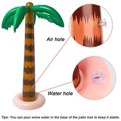 2PCS Inflatable Coconut Palm Tree Beach Pool Hawaiian Party Balloon Decor
