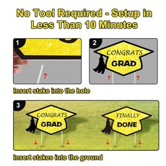 2026 Grad Yard Signs Plastic Graduation Yard Signs Party Lawn Garden Decoration