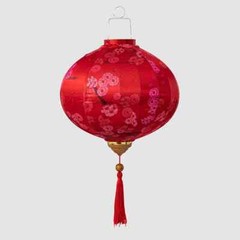 Vintage Floral Hanging Lantern Cloth Lantern Performance Party Festival Decor