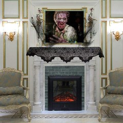 Halloween Party Fireplace Decoration Spider Web Cobweb Lace Scarf Cover 200cm