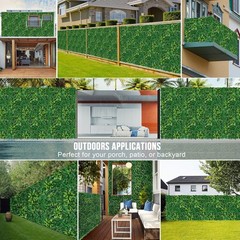 Artificial Boxwood Panels, Grass Wall Panels 12PCS 20»x20», Dracaena
