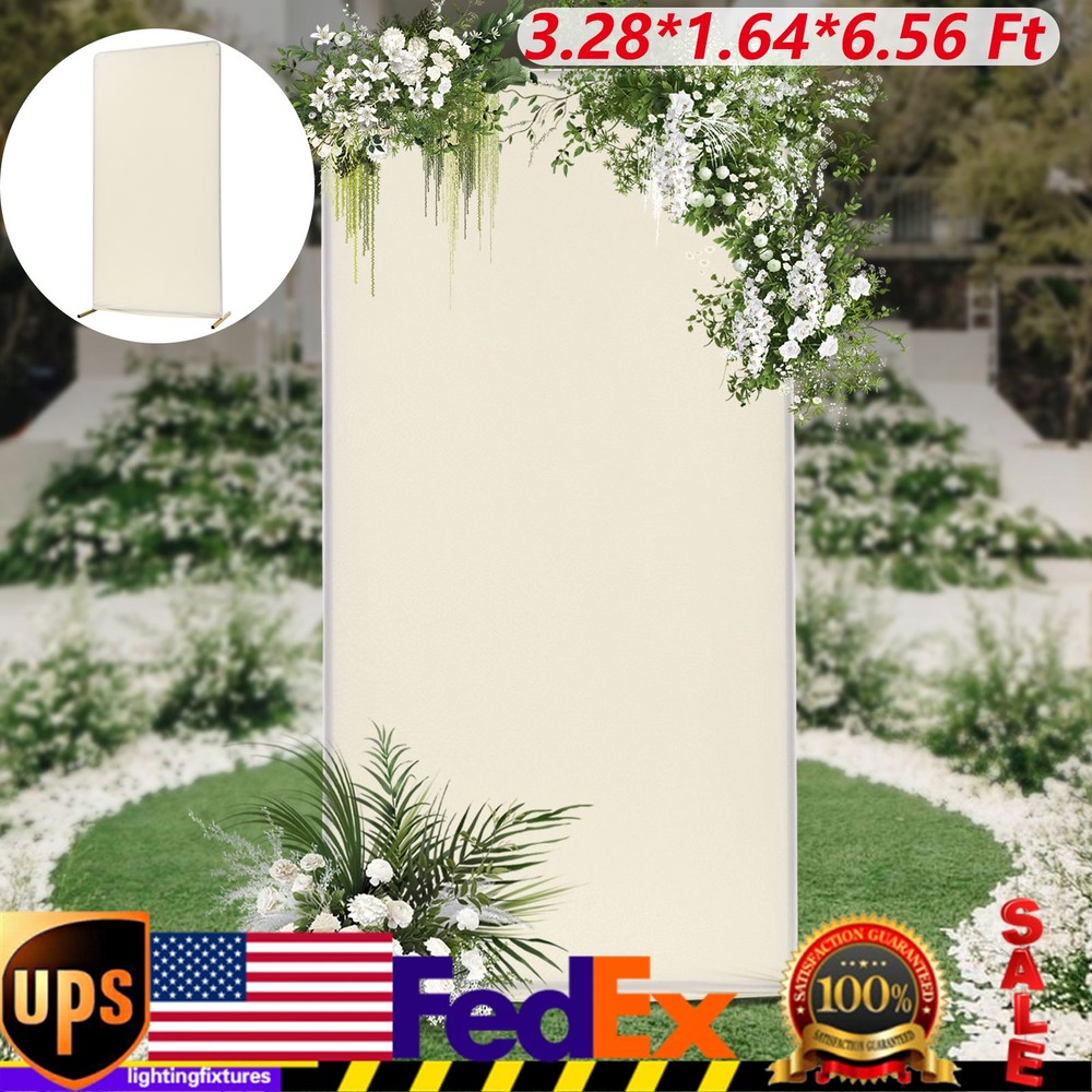 Freestanding Wedding Backdrop Stand Gold&Beige Backdrop Frame With Solid Base