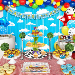 Cartoon Toy Inspired Story Birthday Party Decoration, 2 Pack Story Party Photo B