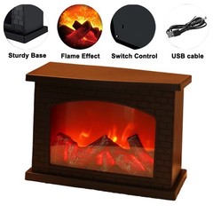 Compact LED Fireplace Lamp with for real Flame Effect for Living Room Decor