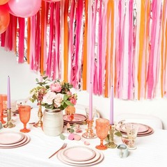 5ft Extra Large Sunset Sorbet Streamer Fringe Photo Booth Backdrop Party