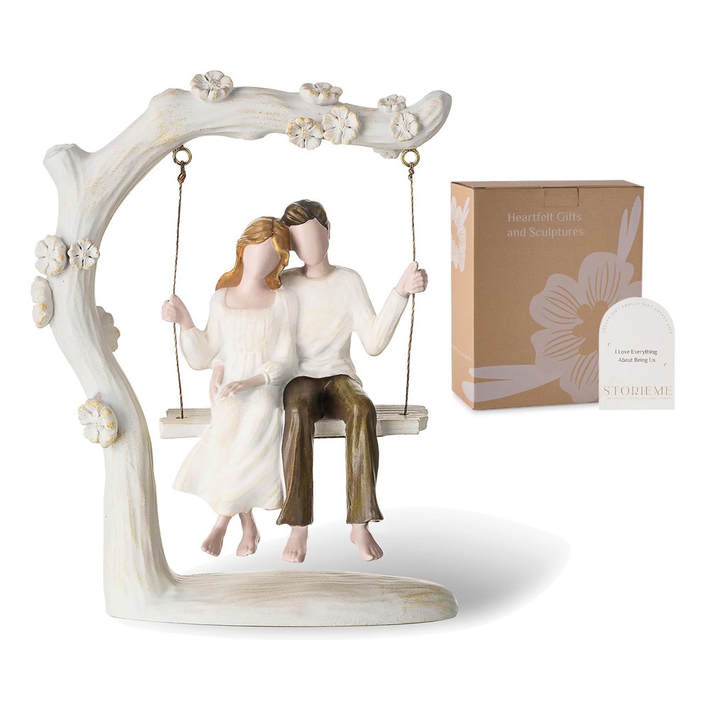 Romantic Couple Figurine In Love Statue Anniversary Wedding Engagement Gift