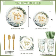 Bride to Be Sage Green Bachelorette Party Decorations