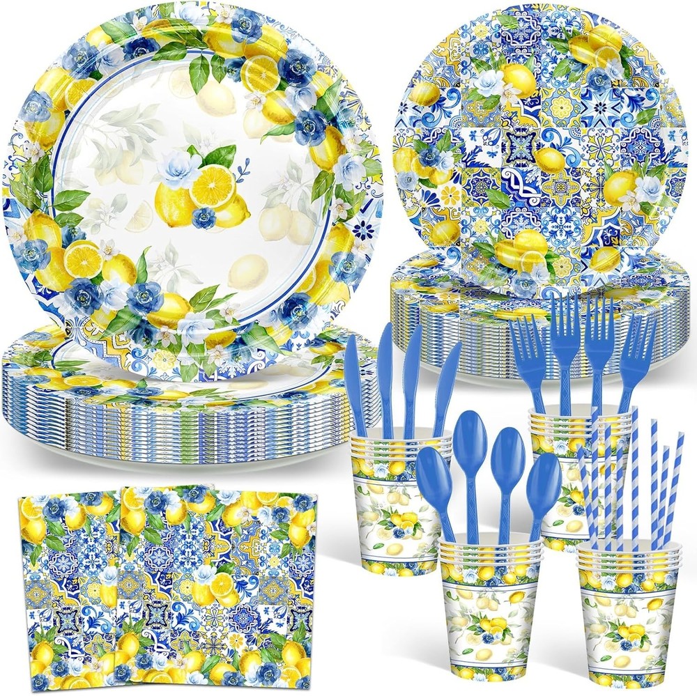 192 Pcs She Found Her Main Squeeze Bridal Shower Decorations Capri Lemon