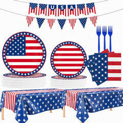 4th of July Decorations, 250th Anniversary Patriotic Party Supplies, Plates and