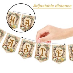 Happy Easter Banner Bunny Decorations for Indoor Outdoor Brown