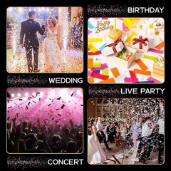 Biodegradable Confetti 1 lb Multicolor 2″ x 3/4″ Rectangular for Cannons