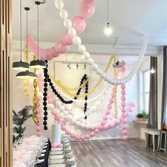 Pastel Pink Quick Link Balloons, 100PCS 10 Inch Baby Pink Linking Balloons fo…