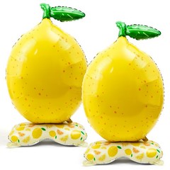 2 Pack Lemon 4 ft Giant Standing Fruit Foil Balloon Summer Party Decorations …