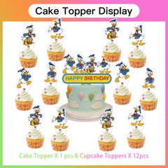 Donald Duck Party Supplies Birthday Decoration Set Balloons Cake Toppers Banner