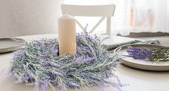 Spring Summer Lavender Purple Garland, 6Ft Lavender Artificial Green Garland,