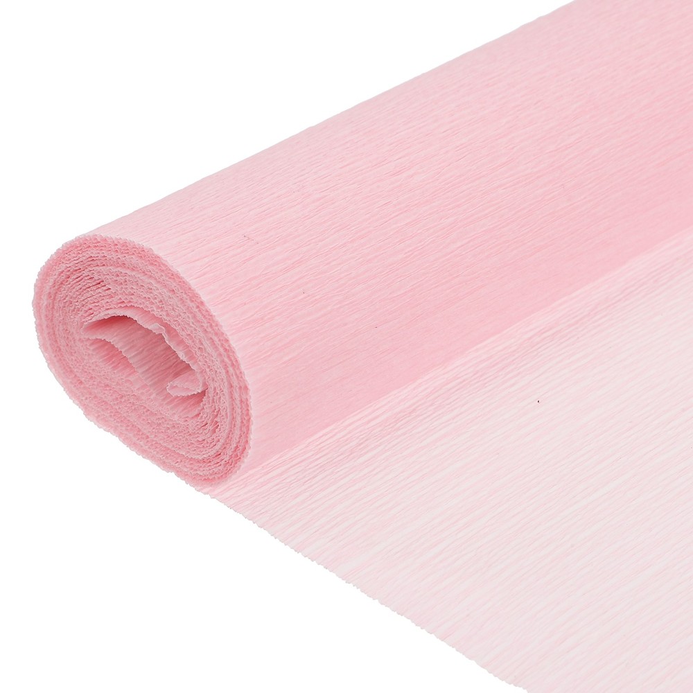 2Pcs Crepe Paper, 7.9ft Long 20 Inch Wide Pink Crepe Paper Roll