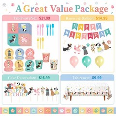 Dog Birthday Decorations, Puppy Birthday Party Decorations 226PCS – Dog Party…