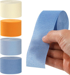 Light-Dusty Blue Beige-Orange Party-Decorations Streamers – 8 Rolls Graduation 2
