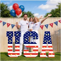 Independence Day Centerpieces, USA Marquee Letters