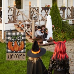 Fall Decorations for Home, Fall Welcome Garden Flag Pumpkin Double Sided Deco…