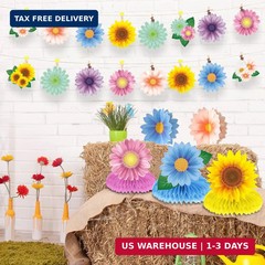 10 Pieces Spring Sunflower Honeycomb Centerpiece Flower Table Decoration Spring